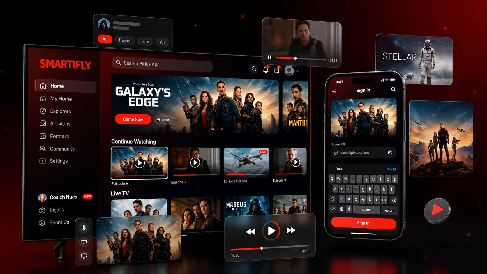 Smartifly Multi-Platform IPTV & OTT Streaming Ecosystem
