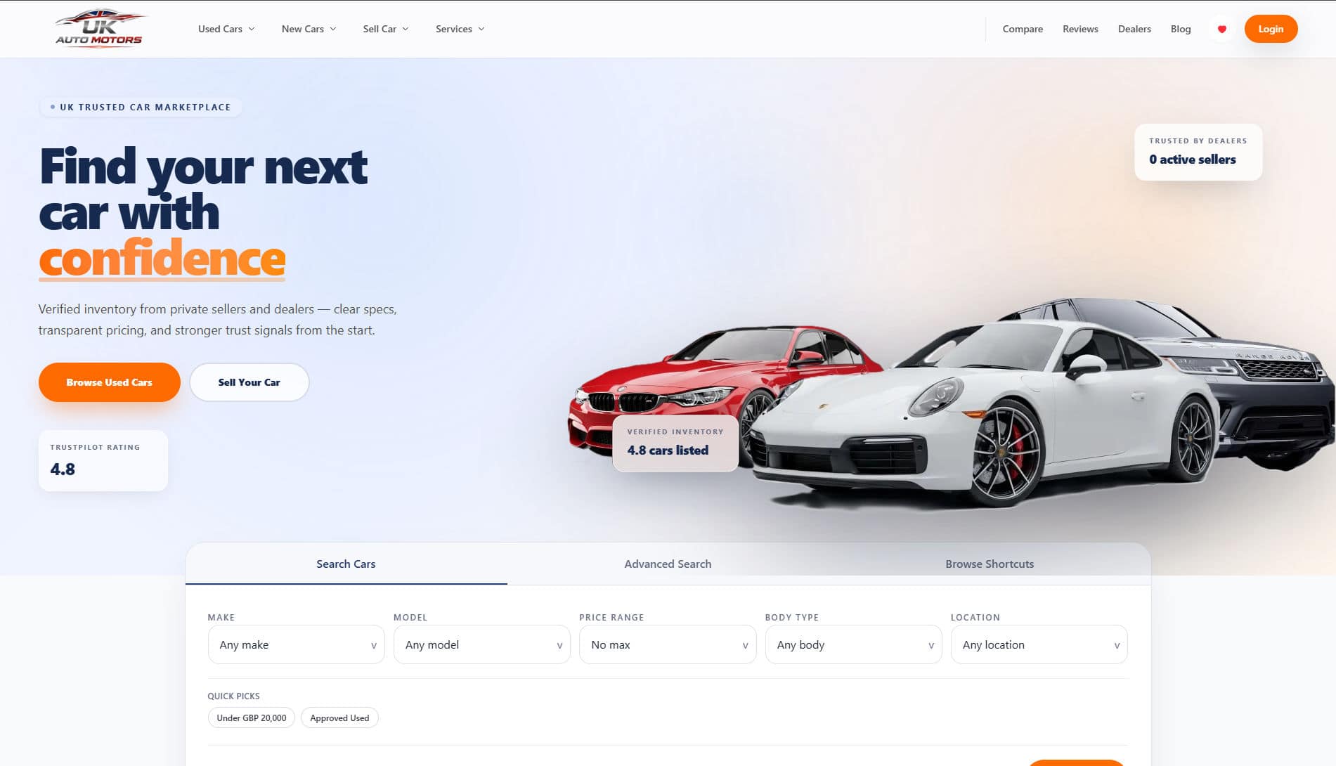 UK Auto Motors Digital Vehicle Marketplace Platform