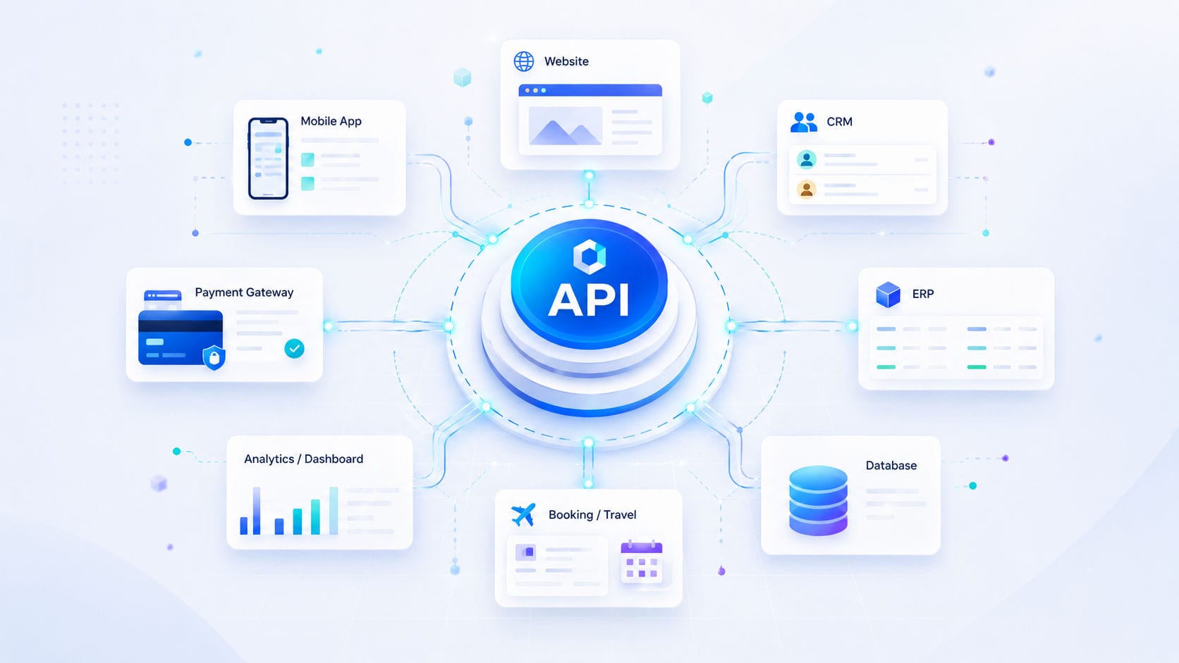How API Integrations Connect Websites, Apps, CRMs, and Payment Systems featured image